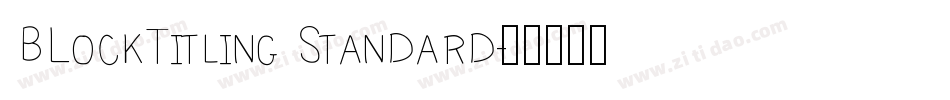 BLockTitling Standard字体转换